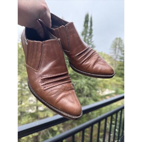 Vintage Guess by Georges Marciano Women’s Size 5.5 Brown Leather Ankle Booties - Picture 14 of 15
